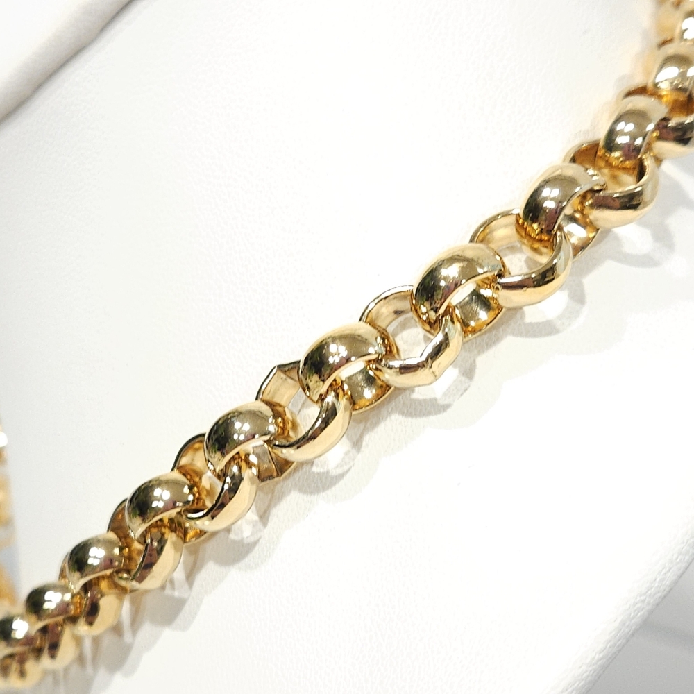 Givenchy Logo Necklace Toggle Chunky Gold Tone Rolo Chain Vintage 80s 90s Paris - Picture 13 of 16